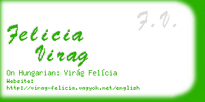 felicia virag business card