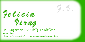 felicia virag business card